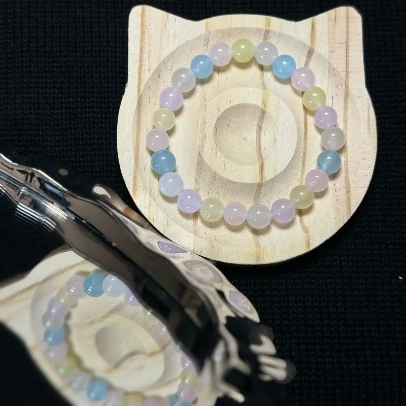Natural Morganite (Pink Beryl) Gemstone Bracelet – 8mm Stone of Divine Love & Compassion