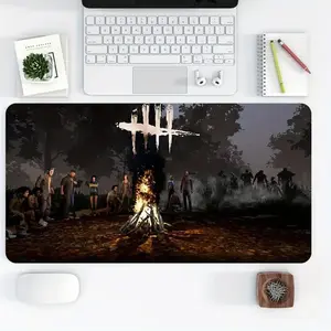 Dead By Daylight Gaming Mouse Pad, Campfire & Mask Design, Large Non Slip Desk Mat, High Quality Print, Perfect Holiday Gift For Horror Fans And Gamers