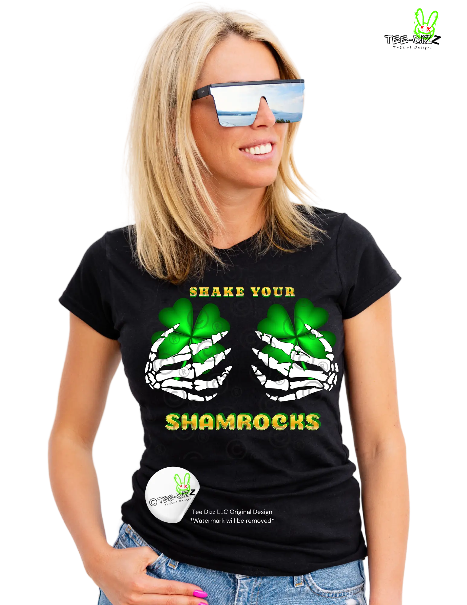 Shake Your Shamrocks - women's St. Patrick's Day T-shirt Comfortable Fit Tee Top Womenswear Cotton