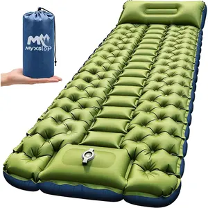 Myxslop Camping Sleeping Pad, Ultralight Inflatable Camping Mat with Pillow Built-in Foot Pump Sleeping Mat, Compact Camping Pad Gear for Backpacking Hiking Tent Travel Car Outdoor2026