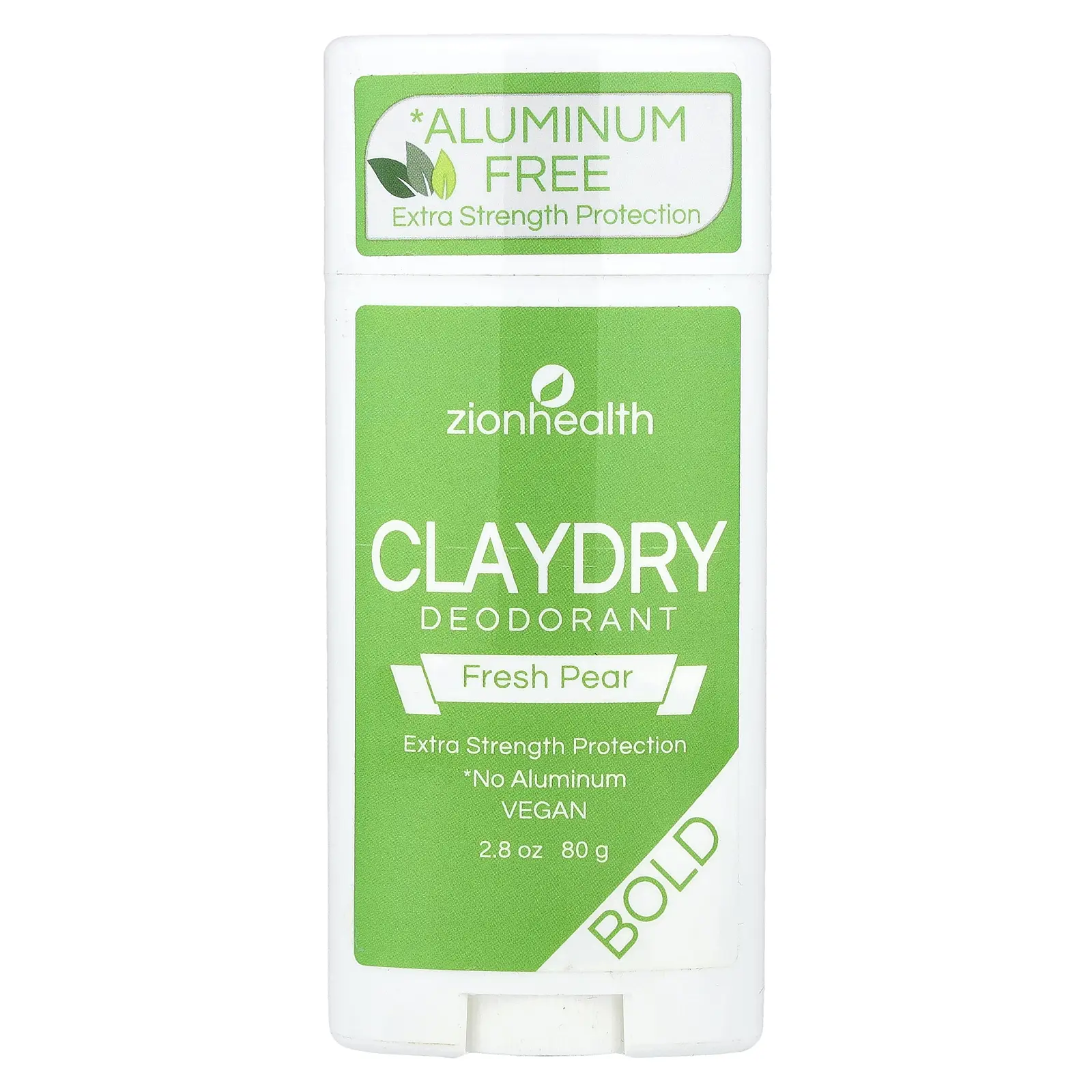 Zion Health Bold, ClayDry Deodorant, Fresh Pear, 2.8 oz (80 g)