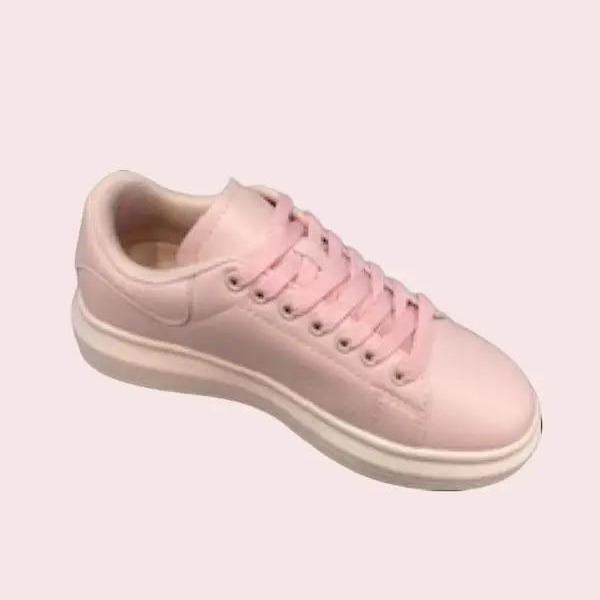 Women's Pink Sneakers and White with Glitter Back Sneakers