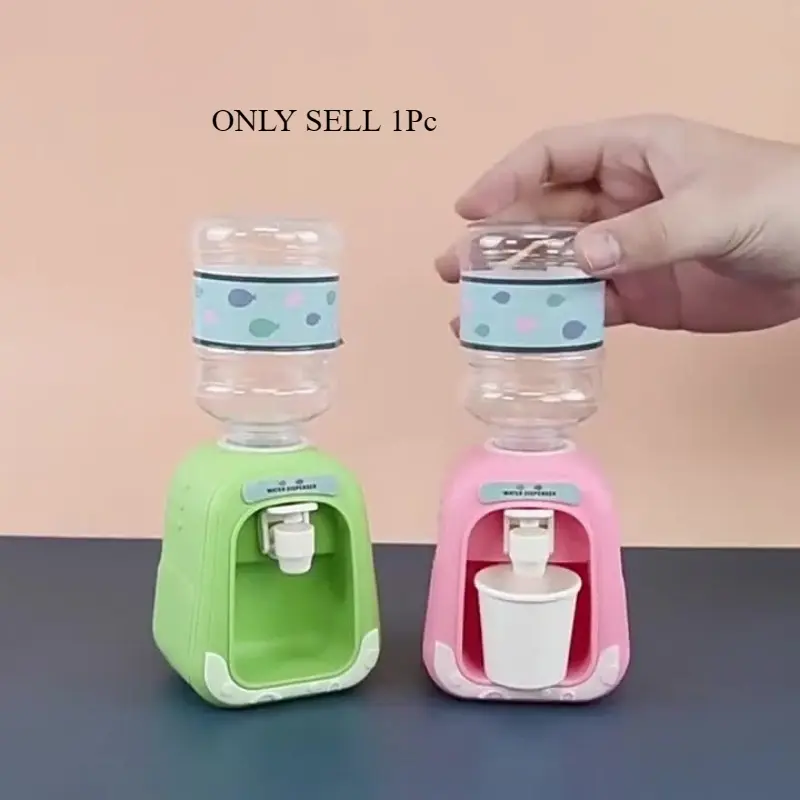 1pc Creative Mini Water Dispenser Shaped Plastic Lotion Bottle, Easy Pump For Makeup Removal, Decorative Bathroom Accessory, Bathroom Decoration Supplies