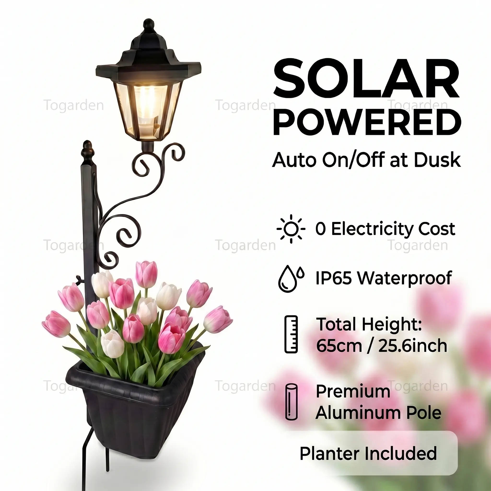 2 In 1 Solar flower pot Lights ,Waterproof Decorative Lamp, Patio, Front/Back Door,Porch Roadside Decoration outdoor pathway, Yard Lawn  Driveway Sidewalk Walkway Garden Decor solarlight gift ip 65 Motion Sensor