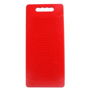 Plastic Rectangle Washboard Washing Clothes Board 50cm Long (red)