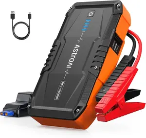 Powerful 1500A Car Jump Starter – AstroAI S8 Battery Booster (Orange, Red, Yellow)