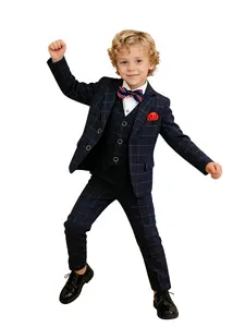 Boys' Gentleman Set, Dance Competition, School College Style, Holiday Performance Wear, Formal Party Wedding (no Shirt)