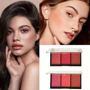 Long Lasting Matte Blush Palette, 3 Counts/set Natural Look Lightweight Blush Powder, Facial Makeup Product for Daily Use, Cosmetic, Flawless, Beauty Cosmetics