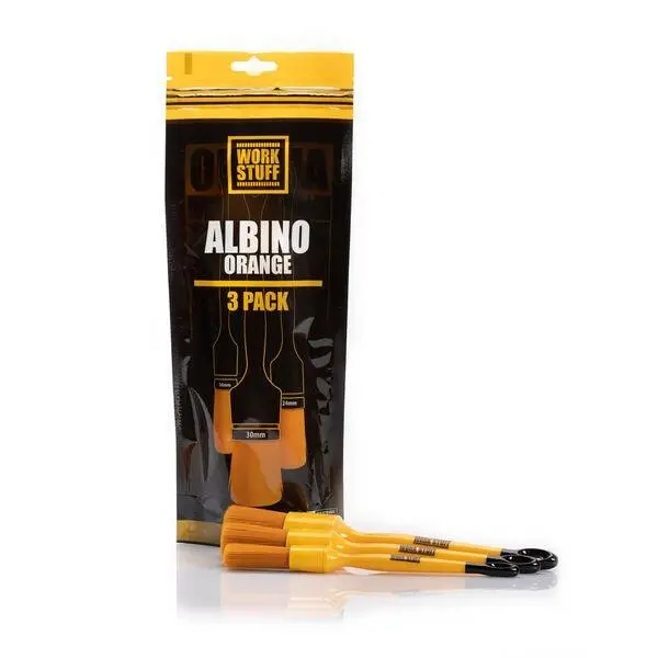 WORK STUFF Detailing Brush Albino Orange 3 pack