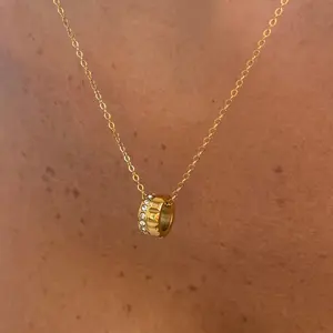 EVRY JEWELS Gold or Silver Plated Women's Hypoallergenic Double Drama Necklace