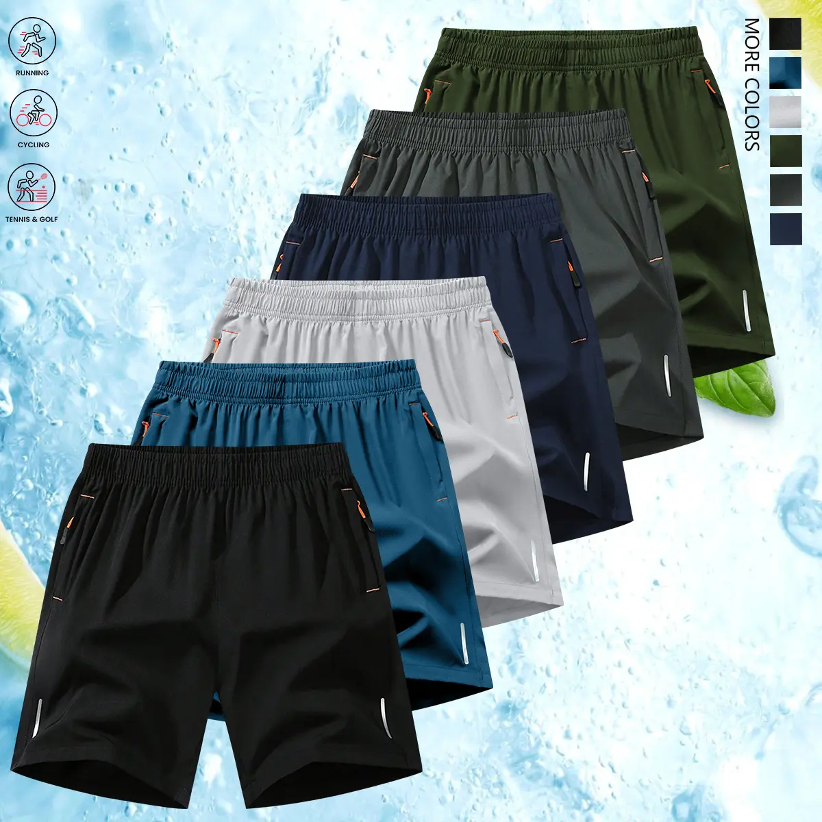 Black + Lake Blue + Light Gray + Dark Teal + Dark 