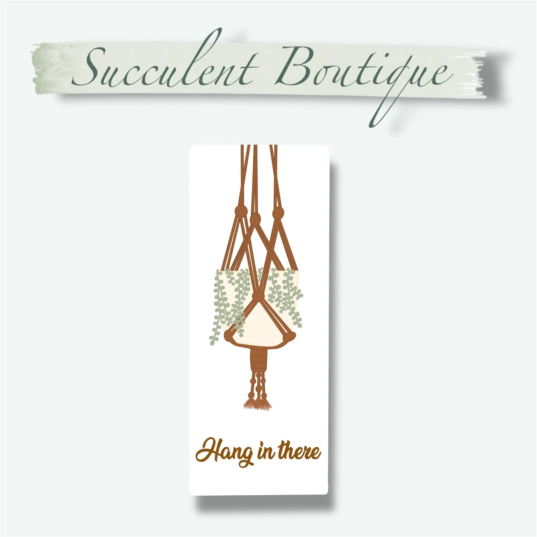 Hang In There Bookmark | Hanging String Of Pearls
