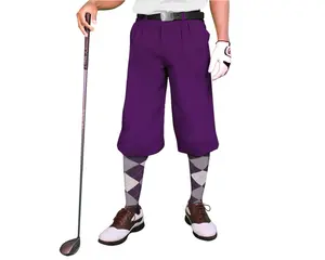 Golfknickers.com 'Par 3' Mens Purple Microfiber Golf Knickers
