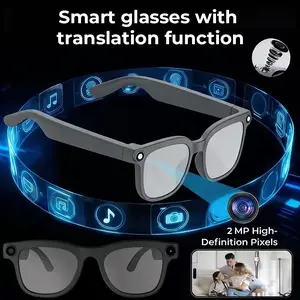 Multifunctional Bluetooth Smart Glasses Multifunction Smart Glasses - Translate, Record, Listen Smart AI Camera Glasses with Real-Time Translation Bluetooth Camera Sunglasses  Wearable