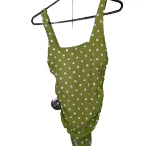 Polkadot swimsuit green and white petite and small