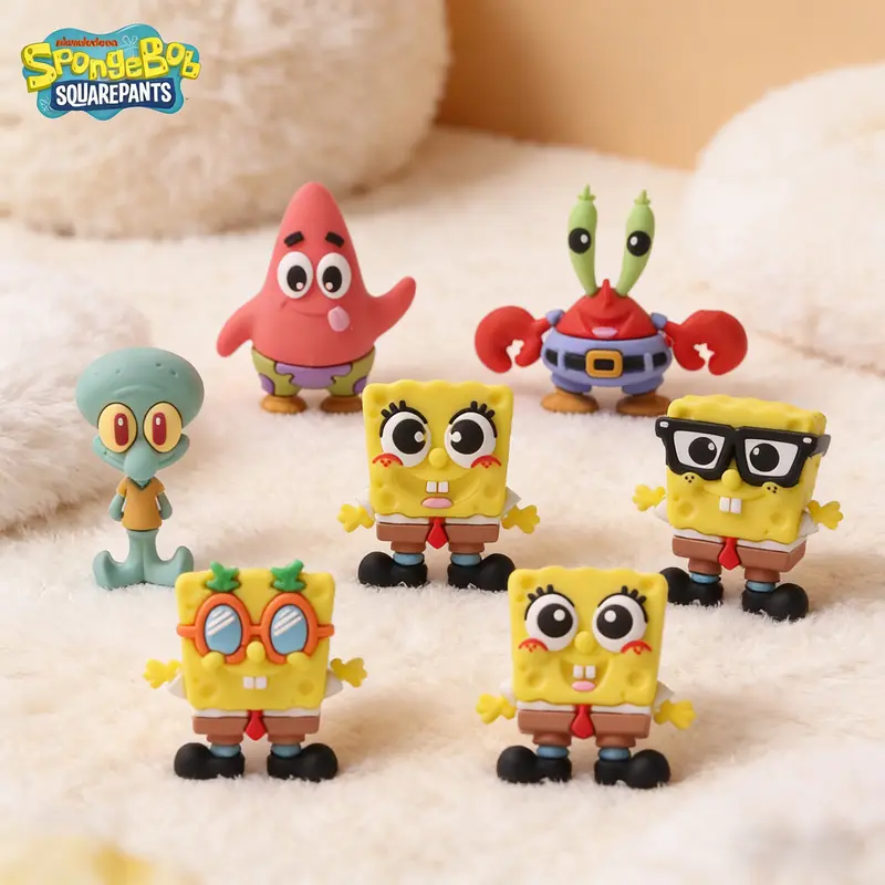 Nickelodeon SpongeBob SquarePants 3D Figurine Blind Bag - Collectible Figurine Featuring Patrick, Mr. Krabs, Squidward & SpongeBob - Fun & Expressive Designs for Room Decor - Great Gift for Fans