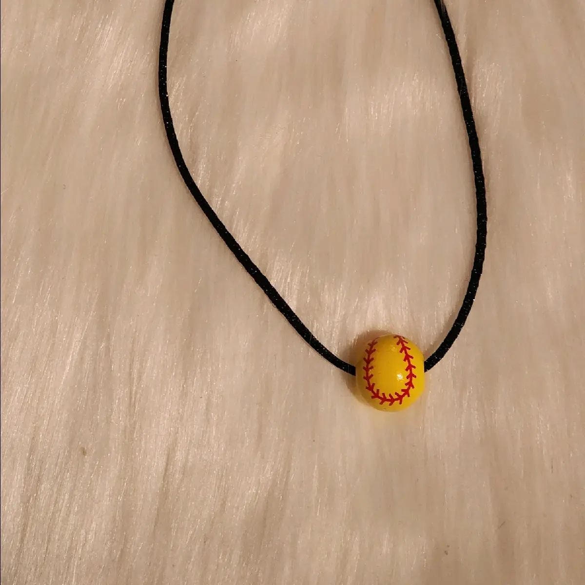 Unisex Softball Necklace - 18-Inch Adjustable Fabric Necklace, Comfortable and Lightweight, High-Quality Materials, Ideal for Softball Lovers Cheering on Team, Casual & All Occasions Perfect Gift