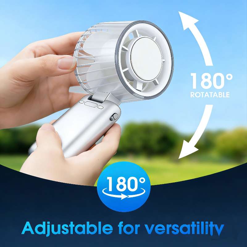 2026 World Cup Tailgate Fan: Ice-Cool 13000RPM, 199 Adjustable Speeds, 4-Color RGB Lights, 3H Battery, Clear Turbo Mechanics /O