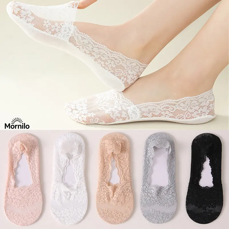 5 Pairs Women's Invisible No Show Socks, Ultra Thin Breathable Low Cut Ankle Socks, Silicone Grip Non Slip Stay On Heel, Summer Lightweight Ice Silk Casual Daily Wear Comfort Fit for Sneakers & Ballet Flats,Outdoor