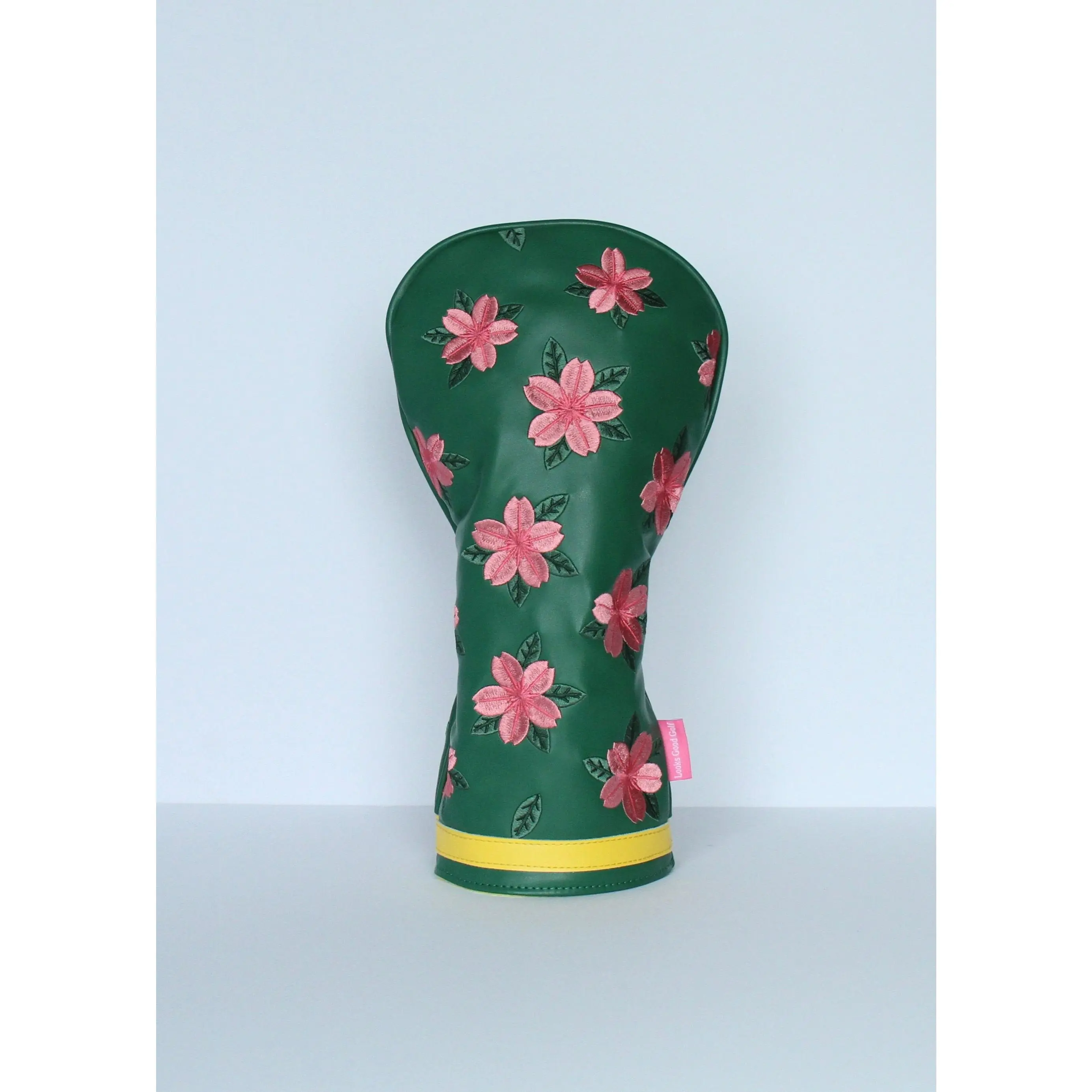 Azaleas in April Floral Pattern Leather-Like Golf Headcovers - Golf Accessories, Full Length, Includes Dr/Fw, Driver, Fairway Wood, Hybrid