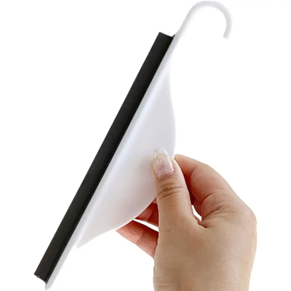 Mini Silicone Hand Squeegee with Blade, Handle & Hanging Hook - Lightweight, Heat-Insulating, Compact, Durable, Removable, Washable Home Care Tool - Prevents Loud Squeaking Noises, No Noise, Efficient Wipe for Window Cleaning, Bathroom