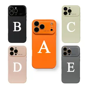 Letter Design iPhone Case for iPhone 17Pro Max Air cases, Dopamine Phonecases, Minimalist style, simplicity, Capture Button Protective Phone Case, Name Phone Case for Everyone.JY39