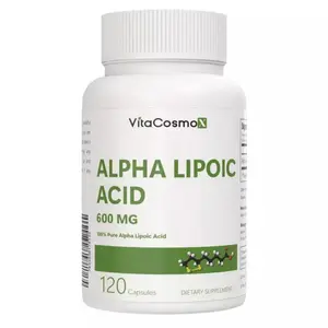 VitaCosmoX Alpha Lipoic Acid 600 mg per Serving - 120 Veggie Capsules | Healthcare Supplement for Daily Wellness | Catered for Men & Women