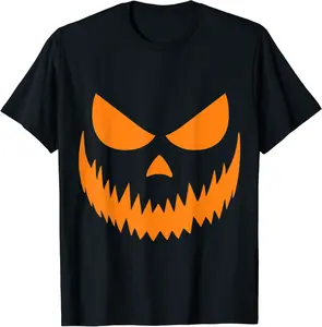 Jack O Lantern Scary Carved Pumpkin Face Halloween Costume T-Shirt - Latellestcha Shop 53B0BHLPT1B4