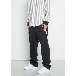 Konus Men's Baggy Chino Pants in Black