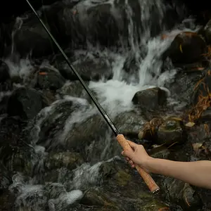Goture 12FT/3.6M Tenkara Rod Kit 30T Cork Handle Graphite Blank Telescopic Fly Fishing Rod Combo  Trout Bass Carp Fishing Novice Suit