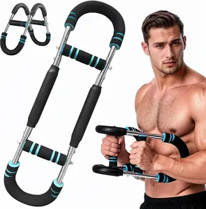 Saker Twister Arm Trainer, Power Twist Arm Trainer, Adjustable Resistance Portable Home Gym Equipment for Upper Body Strength Training, Detachable Spring Chest Exerciser detachable arm strength training bar, muscle trainer