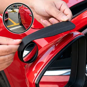 Blind Spot Mirrors with 360° Rotation, Convex Rain Guard & Left Side Installation - Fit for All Cars, Trucks, SUVs - Keeps You Dry in Rain, Enhances Visibility, Vehicle Safety Accessories, Modern Car Accessory, Durable Mirror