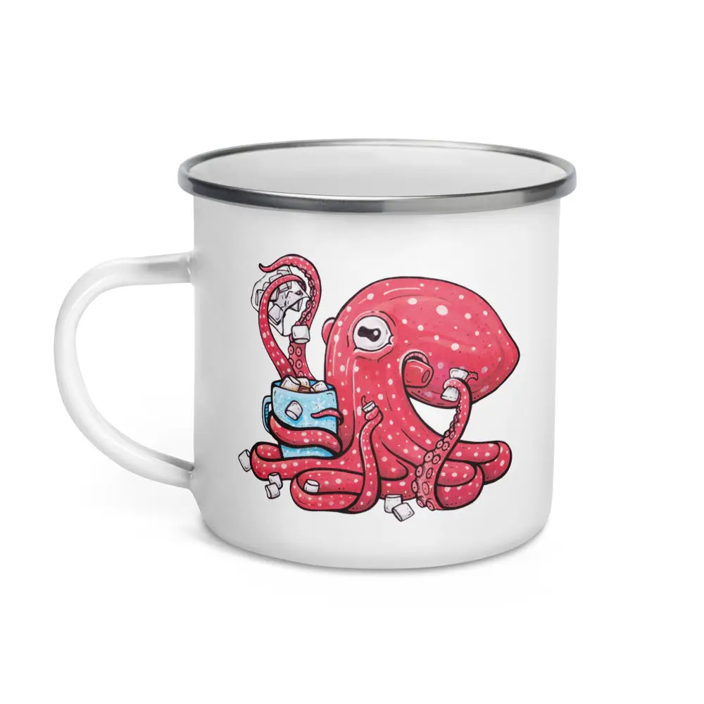 Cocoa Callisto Atlantic White-Spotted Octopus Enamel Mug (11oz)