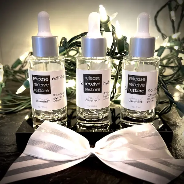 Alivened 3 Set to Reset - The 3 Best Steps for Effective, Premium Skincare in a Minute a Day Daily Serums