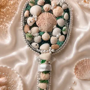 Coastal Pearl Seashell Hand Mirror