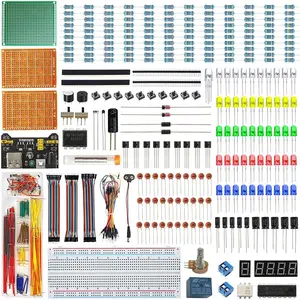 Component Fun Kit Upgraded Electronic Starter Kit with Breadboard Jumper Wires Kit, Soldering Kit, & Resisitor Kit