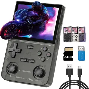 Retro Handheld Game Console, Portable Mini Retro Video Handheld Game Console with 64G TF Card, 3.5-inch IPS Screen Handheld Game Console, Protective