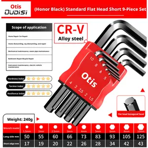 Hardware Tool L-shaped Bal Hexagonal Screw Wrench Plum Blossom Extended 9-piece Set Inner Hexagonal Wrench Set