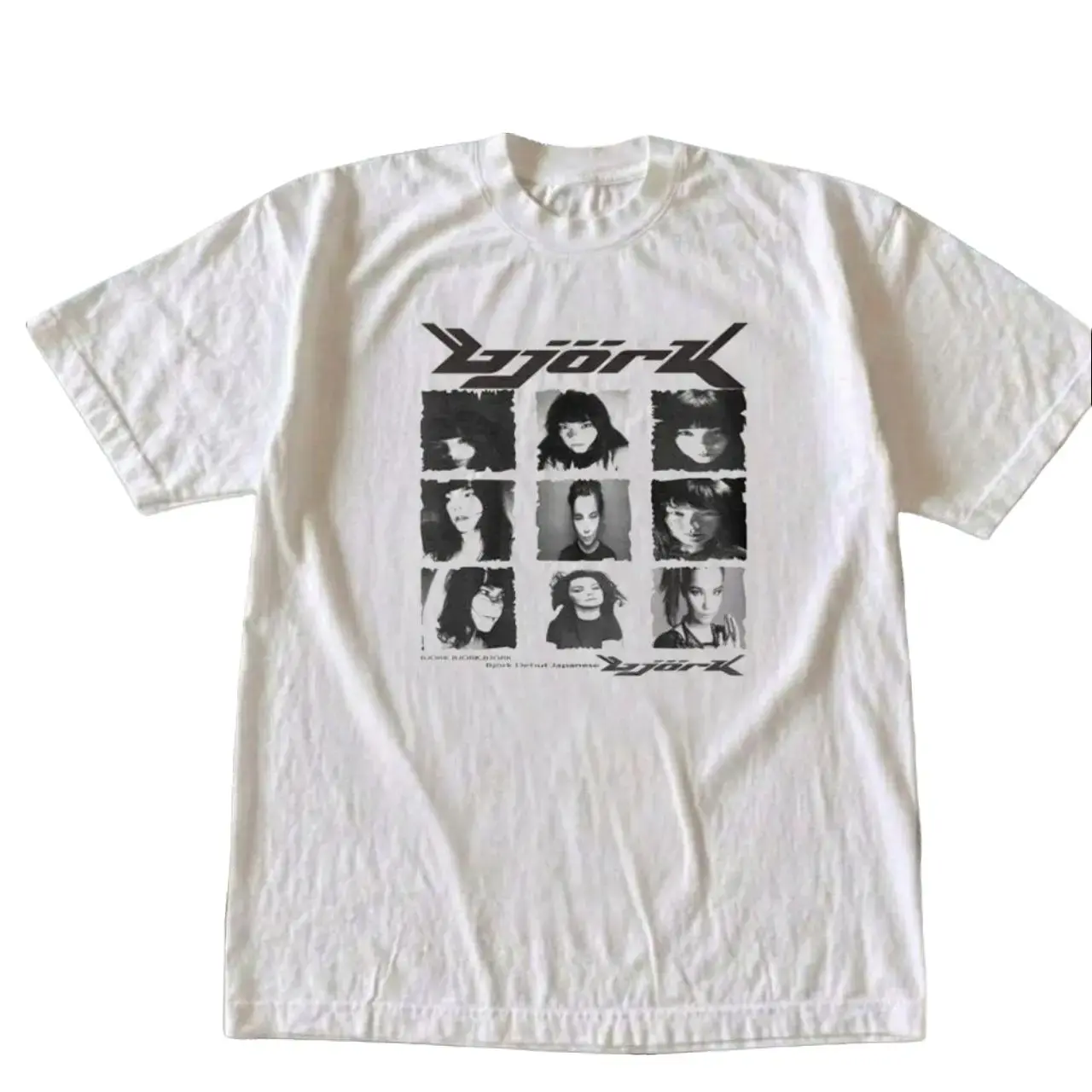 Björk Debut Graphic T-Shirt, Japanese Style Unisex Cotton Tee, Vintage 90s Björk Portrait Shirt, Retro Y2K Alternative Music Graphic Tee, Indie Pop Fan Gift