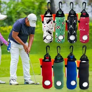 1pc Golf Ball Tee Holder Neoprene Golf Ball Pouch Golf Ball Carry Bag, Multicolor Portable Golf Accessories For Man Woman,summervibes Golf Putter
