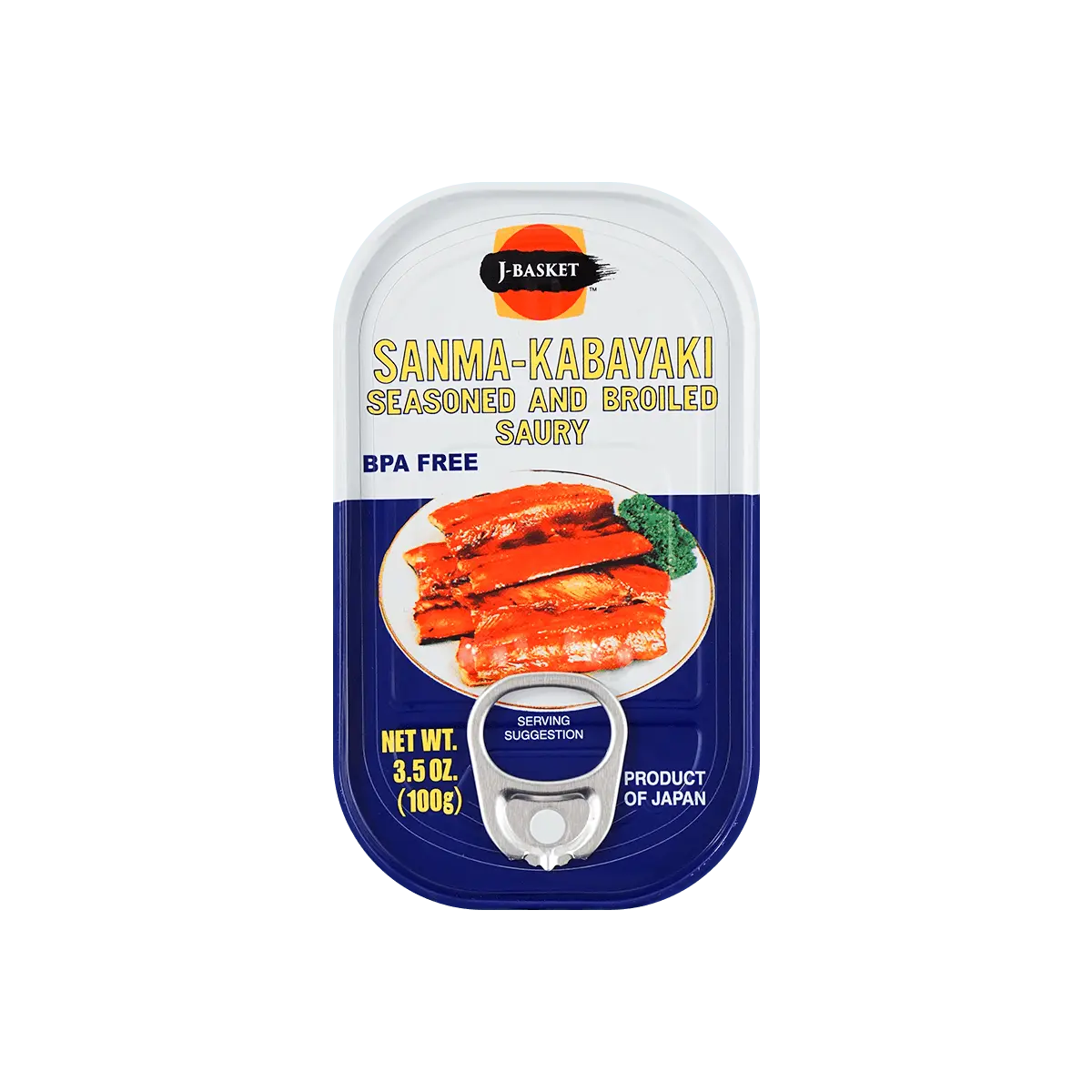 J-BASKET Saury Fish Canned 100g - Premium Japanese Mackerel Pike, Ready to Eat,  Restock
