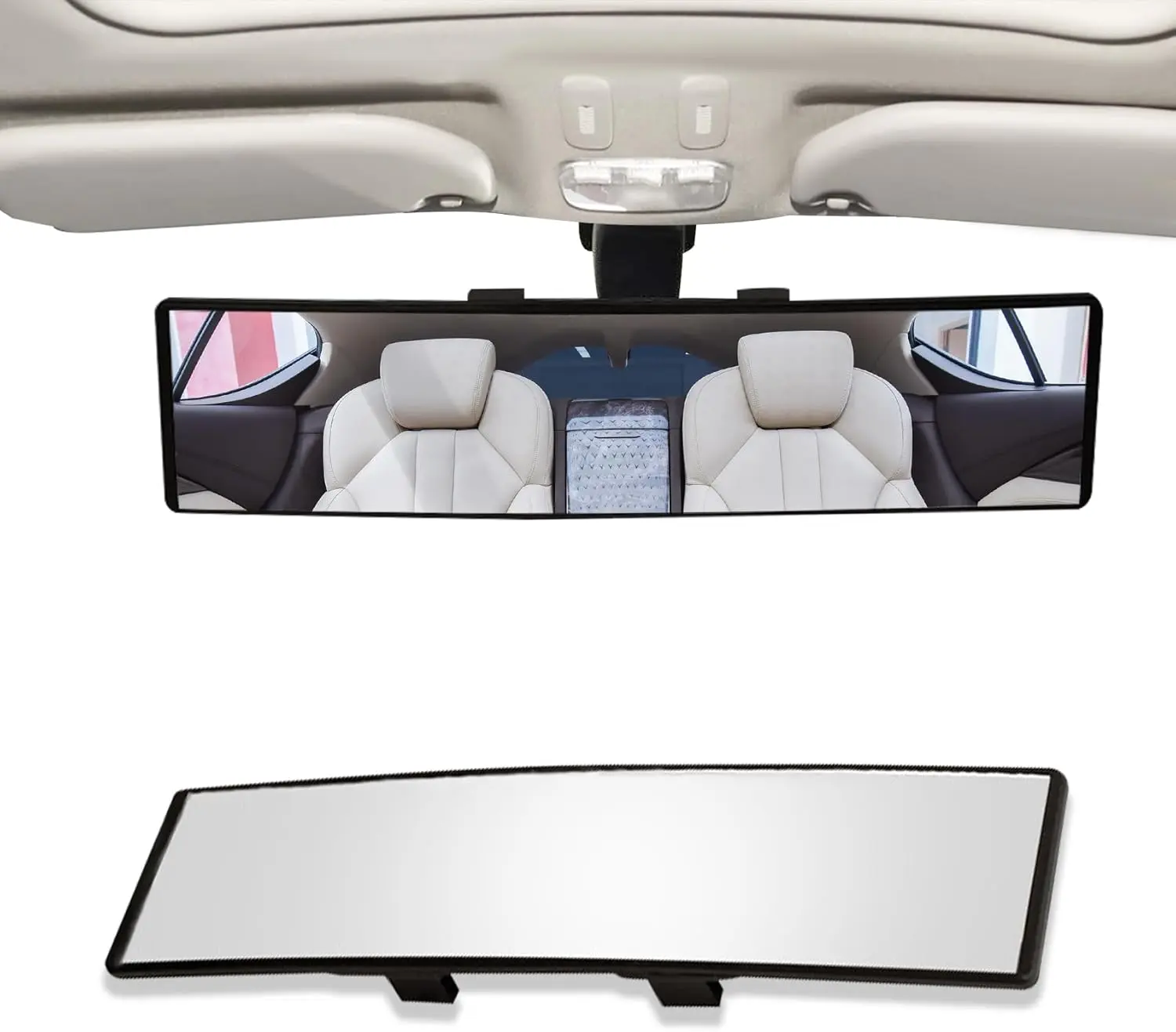 Interior Rear View Mirror, Panoramic Rearview Mirror, 300mm Convex Mirror, Panoramic Wide Angle Convex Surface Mirror, Wide Angle Backseat Passenger View Mirror for , , SUVs