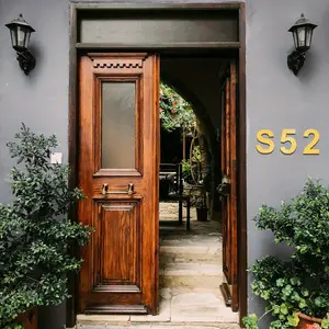 Golden Room Number 5.8 Inches Large Mailbox Address Number with Screws Retro Style Durable for Outdoor Use Freely Combinable from 0 to 9 Home Wall Decoration