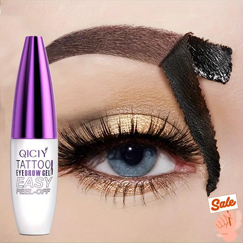 1-2 PC Semi-Permanent Eyebrow Tattoo Gel Paste - Easy Peel-Off, Waterproof, Long-Lasting Formula for Perfectly Defined Brows