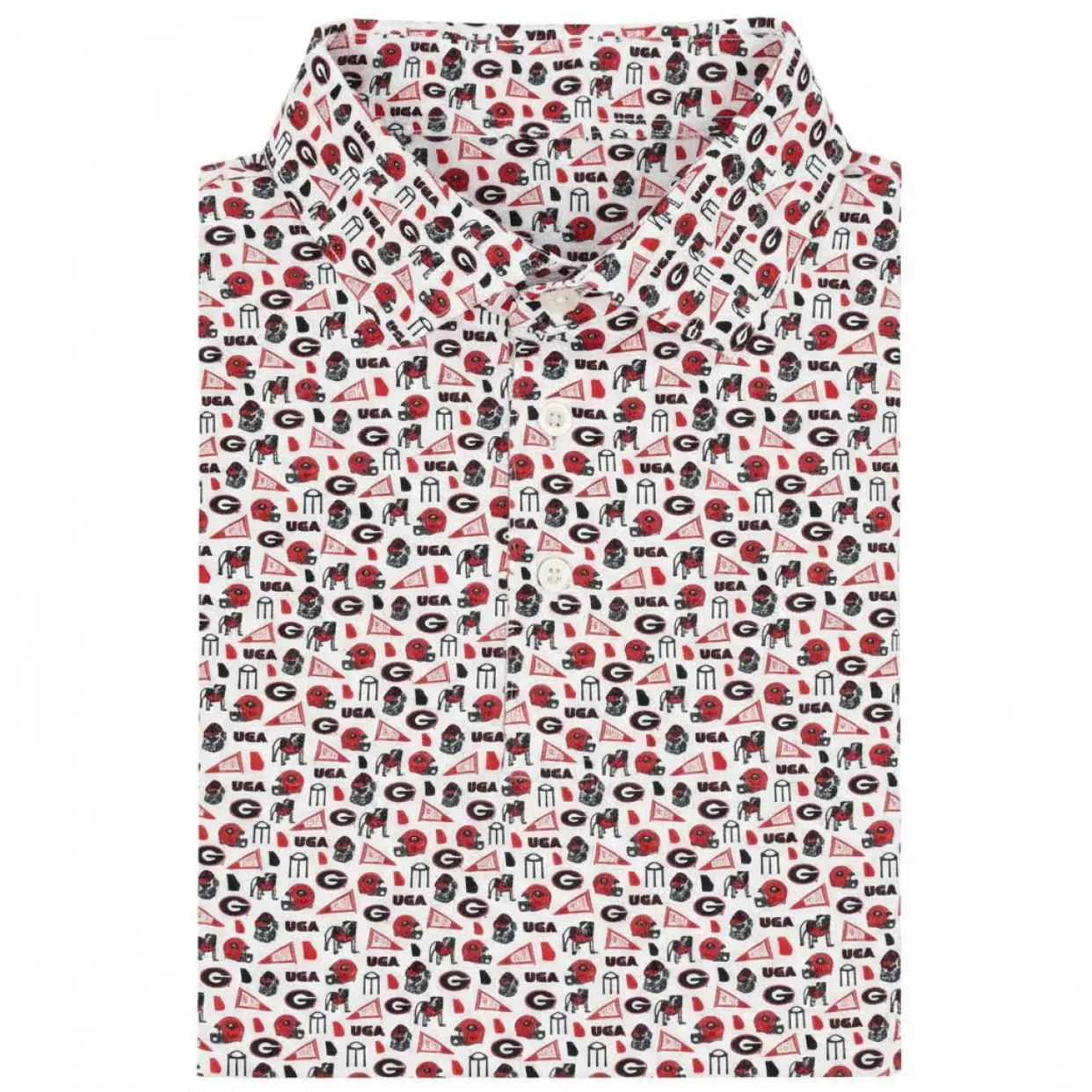 Men’s Collegiate Style Polo – Georgia Gameday Casual Apparel