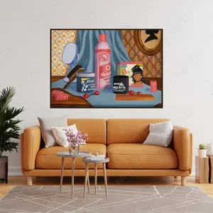 Black Girl Hair Wall Art, Black Girl Art Digital Print, Black Beauty Decor Unframed