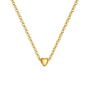 Tewiky 14K Gold-Plated Heart Shape Pendant Magnetic Necklace for Women Dainty Fashion Layer Stacking Initials Choker Necklace | Gold Necklaces for Women Fashion Jewelry love Party Gift for For Valentine's Day gifts