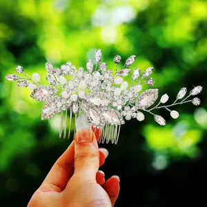 Bride Wedding Hair Comb  Bridal Hair  Rhinestone Hair Accessories for Women and Girls ()