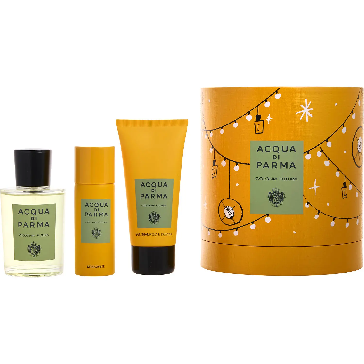 Acqua Di Parma Colonia Futura Set-Eau De Cologne Spray 3.4 Oz & Deodorant Spray 1.7 Oz & Hair & Body Showerl Gel 2.5 Oz For Women