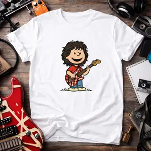 Eddie Retro Cartoon Shirt – Van Halen Tribute Guitar Legend Crew Neck T-Shirt, Music Tee, Gift For Fans
